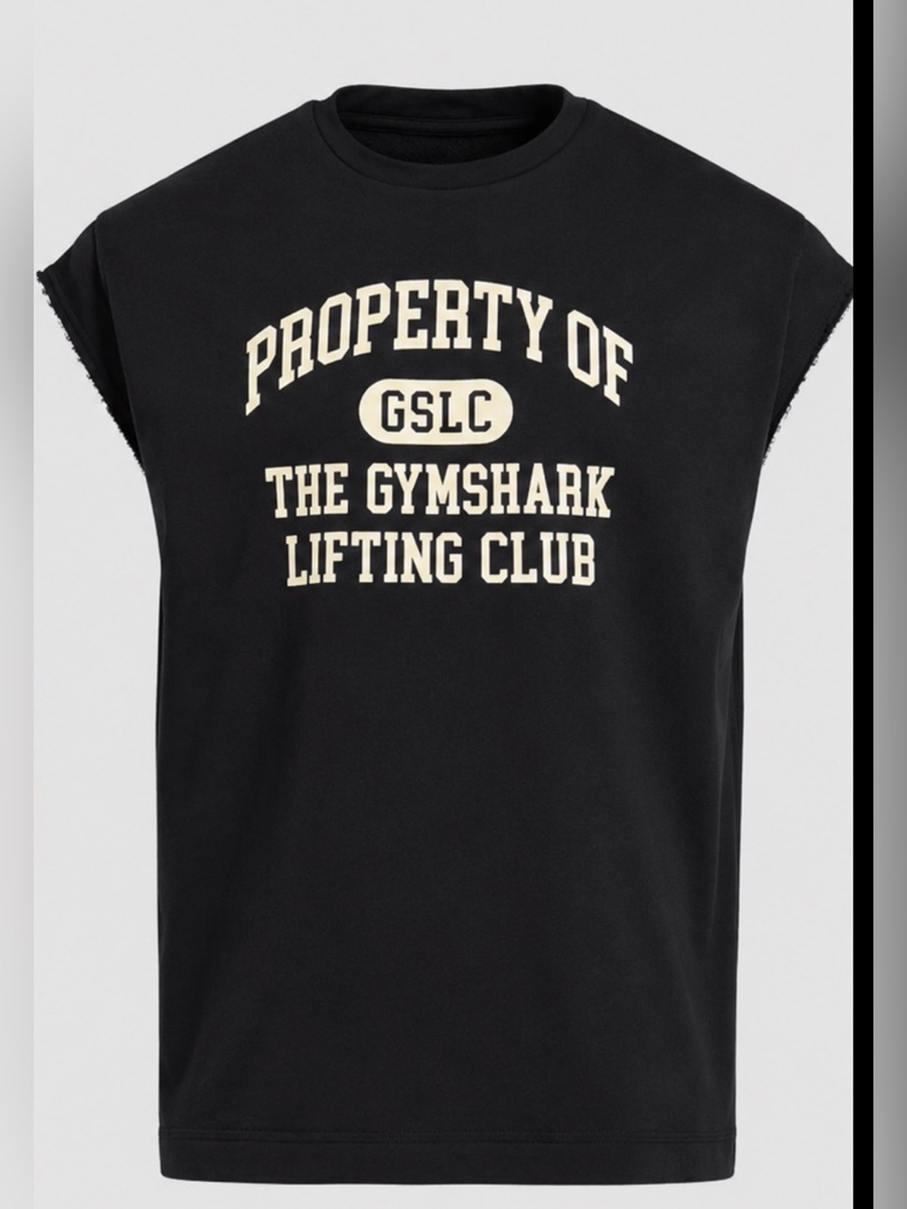 NWT Gymshark GSLC Graphic Cut Off Tee Black Oversized Size M